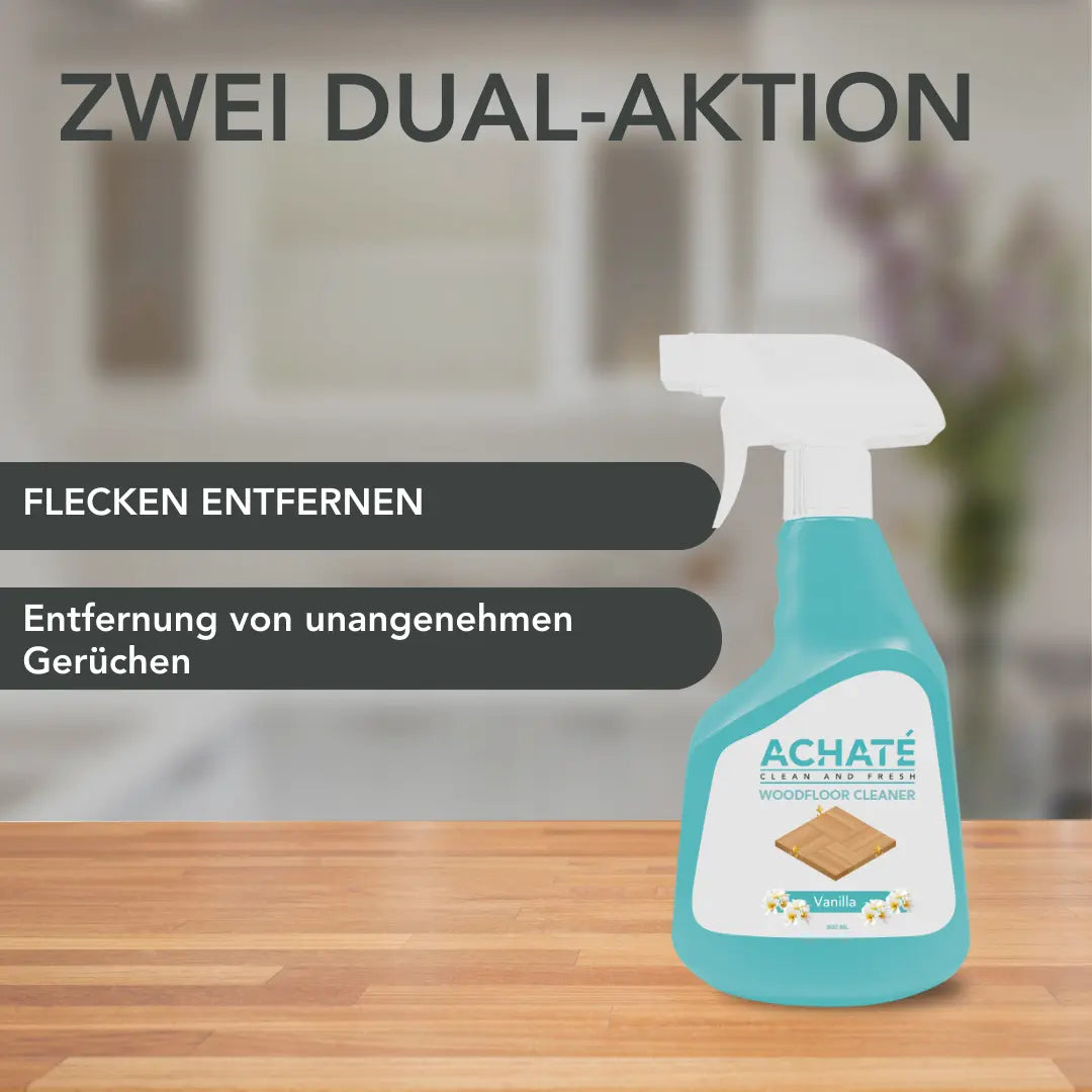 Achaté Clean and Fresh Reiniger für Holzböden, Spray 473 ml