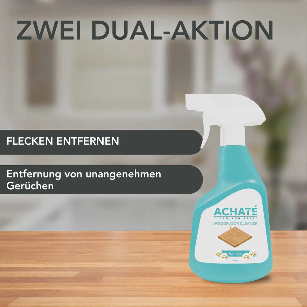 Achaté Clean and Fresh Reiniger für Holzböden, Spray 473 ml